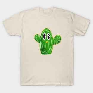 Smiling Cactus Character T-Shirt